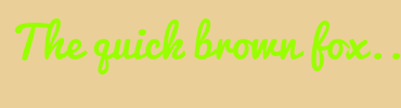 Image with Font Color 99FF00 and Background Color EBCF99